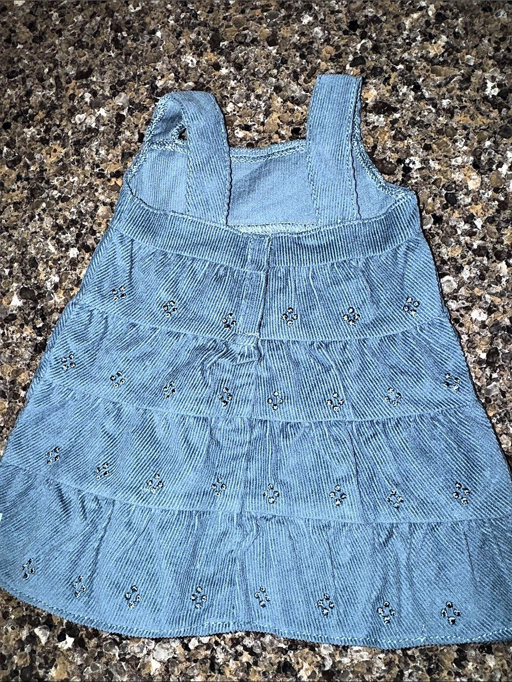 American Girl Everyday Play Tiered Corduroy Jumper Doll Dress Blue
